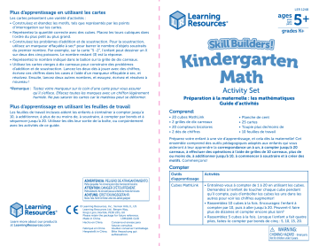 Learning Resources Skill Builders! Kindergarten Math Mode d'emploi | Fixfr
