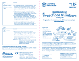 Learning Resources Skill Builders! Preschool Numbers Mode d'emploi