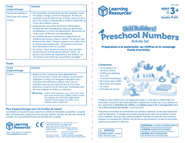 Learning Resources Skill Builders! Preschool Numbers Mode d'emploi | Fixfr
