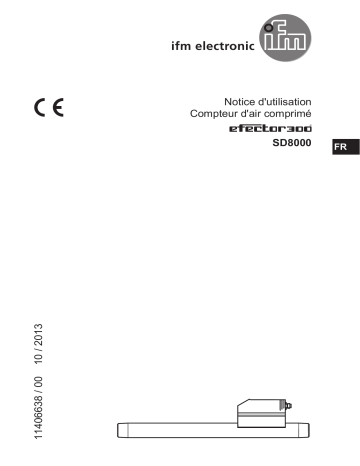 IFM SD8000 Compressed air meter Mode d'emploi | Fixfr