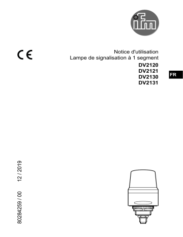 DV2120 | DV2130 | IFM DV2121 1-segment signal lamp Mode d'emploi | Fixfr