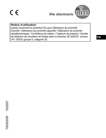 IFM IW500A Inductive sensor Mode d'emploi | Fixfr