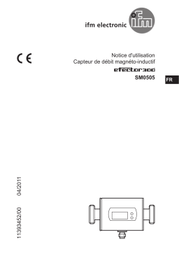 IFM SM0505 Magnetic-inductive flow meter Mode d'emploi