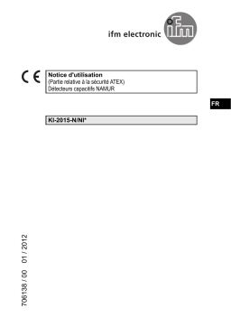 IFM KI5037 Capacitive NAMUR sensor Mode d'emploi