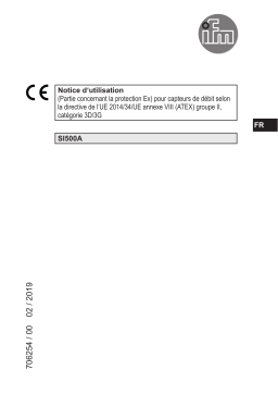 IFM SI500A Flow monitor Mode d'emploi