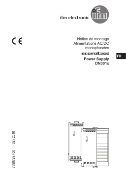 IFM DN3012 Switched-mode power supply 24 V DC Guide d'installation