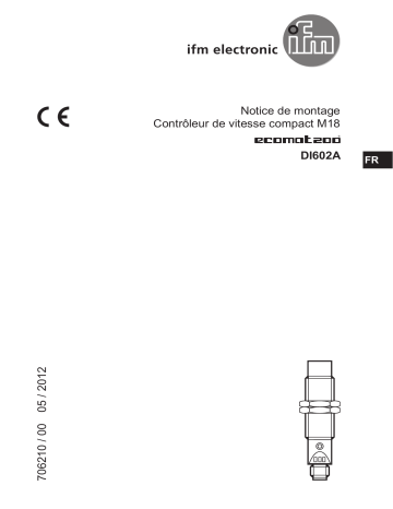 IFM DI602A Compact evaluation unit for speed monitoring Guide d'installation | Fixfr