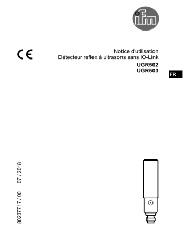 UGR503 | IFM UGR502 Ultrasonic sensor Mode d'emploi | Fixfr