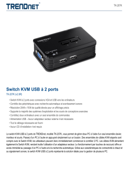 Trendnet TK-207K 2-Port USB KVM Switch Fiche technique