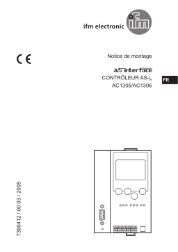 IFM AC1306 AS-Interface PROFIBUS DP gateway Guide d'installation