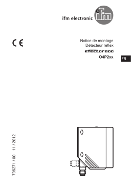 IFM O4P200 Retro-reflective sensor Mode d'emploi