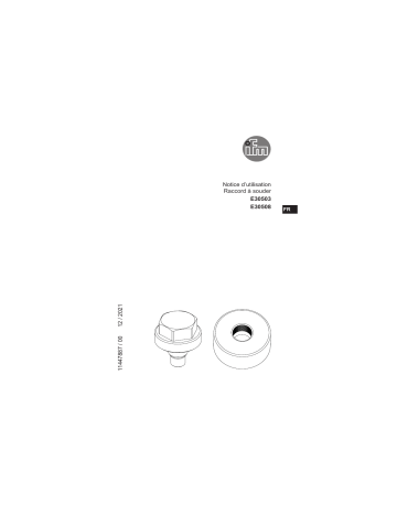 E30503 | IFM E30508 Welding mandrel for process connection Mode d'emploi | Fixfr