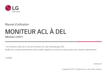 LG 27QP88D-B Manuel du propriétaire | Fixfr