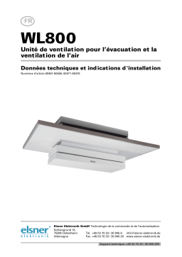 Elsner WL800 Manuel utilisateur