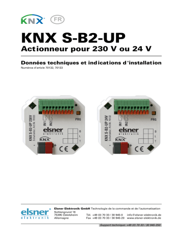 Elsner KNX S-B2-UP Manuel utilisateur | Fixfr