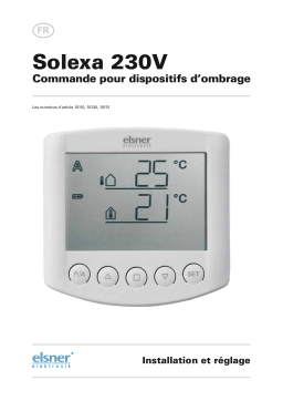 Elsner Solexa 230 V Manuel utilisateur