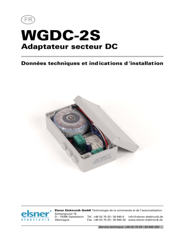 Elsner WGDC-2S Manuel utilisateur | Fixfr
