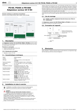 Elsner PS180/PS400/PS1000 Manuel utilisateur