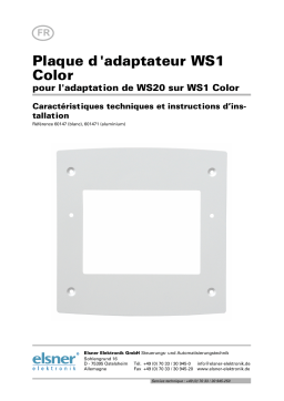 Elsner Adapterplatte WS1 Color Manuel utilisateur