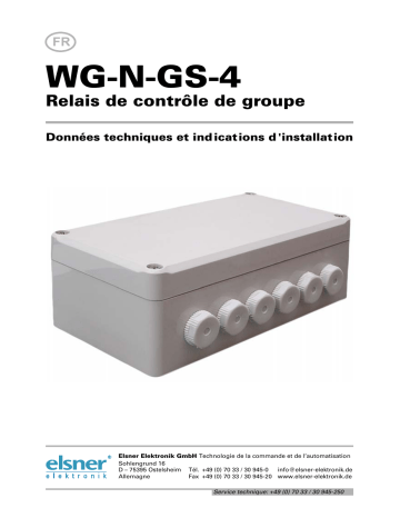 Elsner WG-N-GS-4 Manuel utilisateur | Fixfr