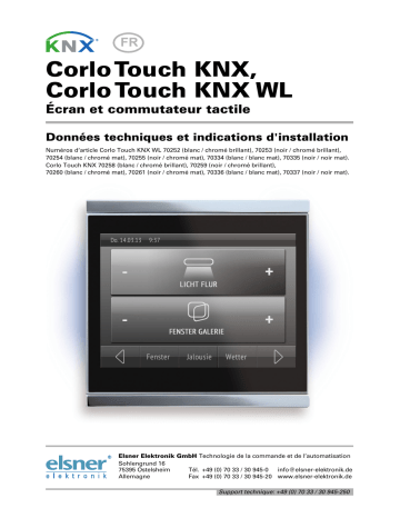 Elsner Corlo Touch KNX Manuel utilisateur | Fixfr