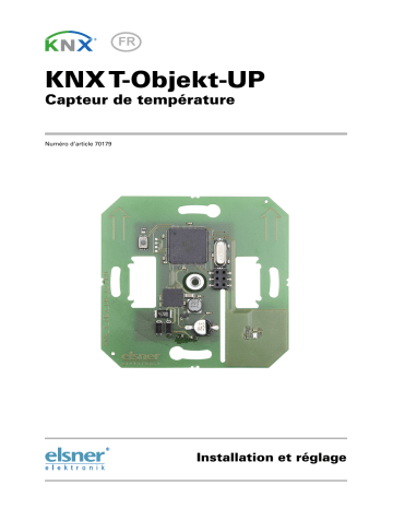 Elsner KNX T-Objekt-UP 3.2 Manuel utilisateur | Fixfr