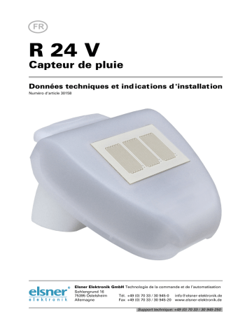 Elsner R 24 V Manuel utilisateur | Fixfr