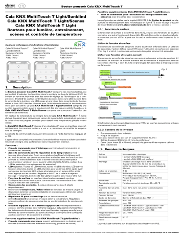 Elsner Cala KNX MultiTouch T a partir de SW 0.1.7, SN 2020061801 Manuel utilisateur | Fixfr