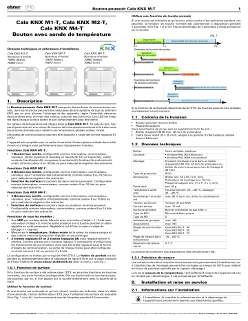 Elsner Cala KNX M-T a partir de SW 0.1.1, SN 2020030901 Manuel utilisateur | Fixfr