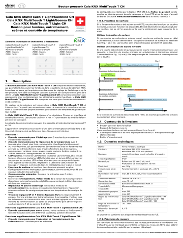 Elsner Cala KNX MultiTouch T CH a partir de SW 0.1.5, SN 2020012401 Manuel utilisateur | Fixfr