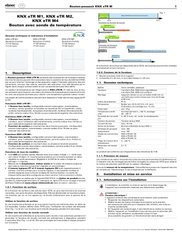 Elsner KNX eTR M a partir de SW 0.1.4, SN 2021012501 Manuel utilisateur | Fixfr