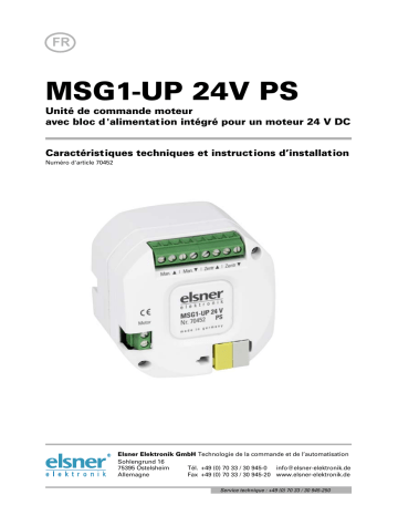 Elsner MSG1-UP 24V PS Manuel utilisateur | Fixfr