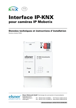 Elsner Interface IP-KNX Manuel utilisateur