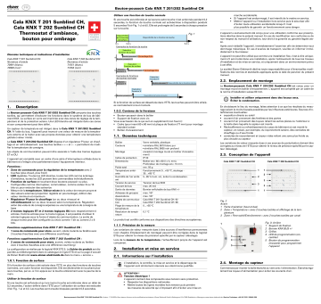 Elsner Cala KNX T 201/202 Sunblind CH Manuel utilisateur | Fixfr