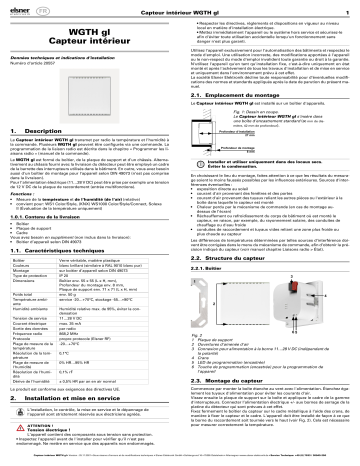 Elsner WGTH gl Manuel utilisateur | Fixfr