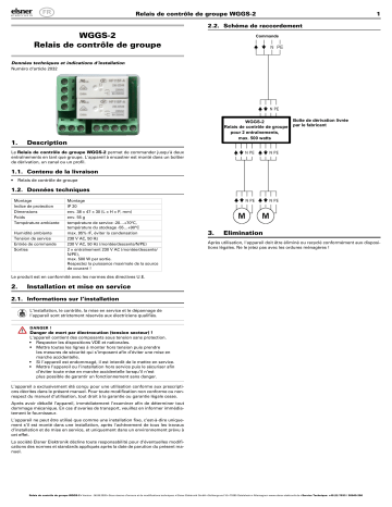 Elsner WGGS-2 Manuel utilisateur | Fixfr