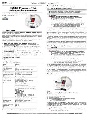 Elsner KNX R1-B4 compact 16A Manuel utilisateur | Fixfr