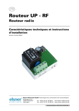 Elsner RF-Router-UP Manuel utilisateur