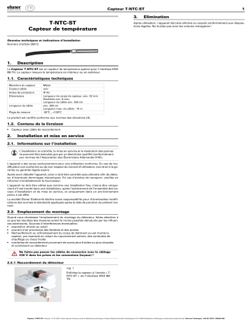 Elsner T-NTC-ST Manuel utilisateur | Fixfr