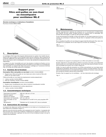 Elsner WL-Z Grille de protection Manuel utilisateur | Fixfr