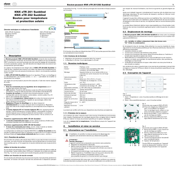 Elsner KNX eTR 201/202 Sunblind Manuel utilisateur | Fixfr
