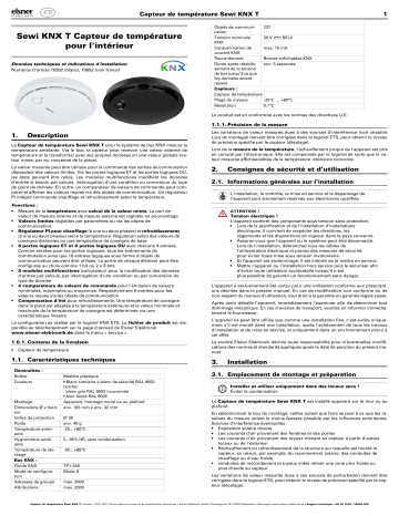 Elsner Sewi KNX T Manuel utilisateur | Fixfr