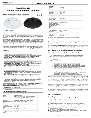 Elsner Sewi KNX TH Manuel utilisateur | Fixfr