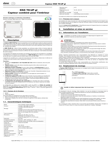 Elsner KNX TH-UP gl Manuel utilisateur | Fixfr