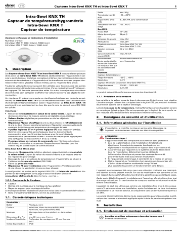 Elsner Intra-Sewi KNX T Manuel utilisateur | Fixfr
