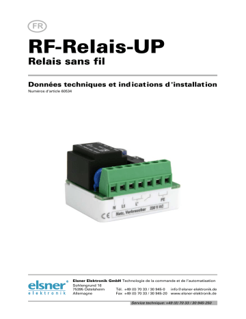 Elsner RF-Relais-UP Manuel utilisateur | Fixfr