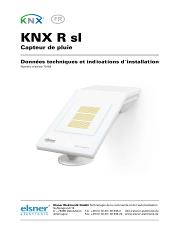 Elsner KNX R sl Manuel utilisateur | Fixfr