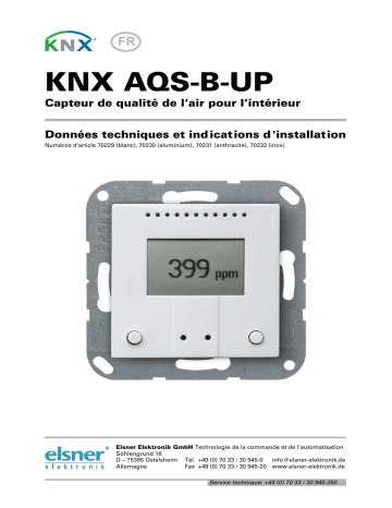Elsner KNX AQS-B-UP Manuel utilisateur | Fixfr