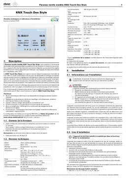 Elsner KNX Touch One Style Manuel utilisateur