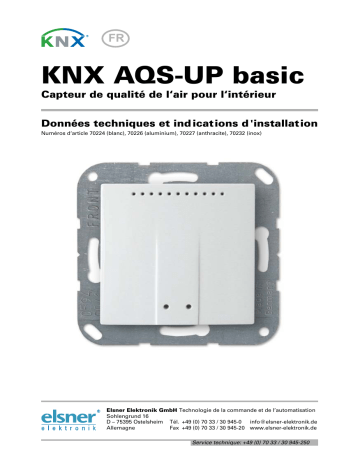 Elsner KNX AQS-UP basic Manuel utilisateur | Fixfr